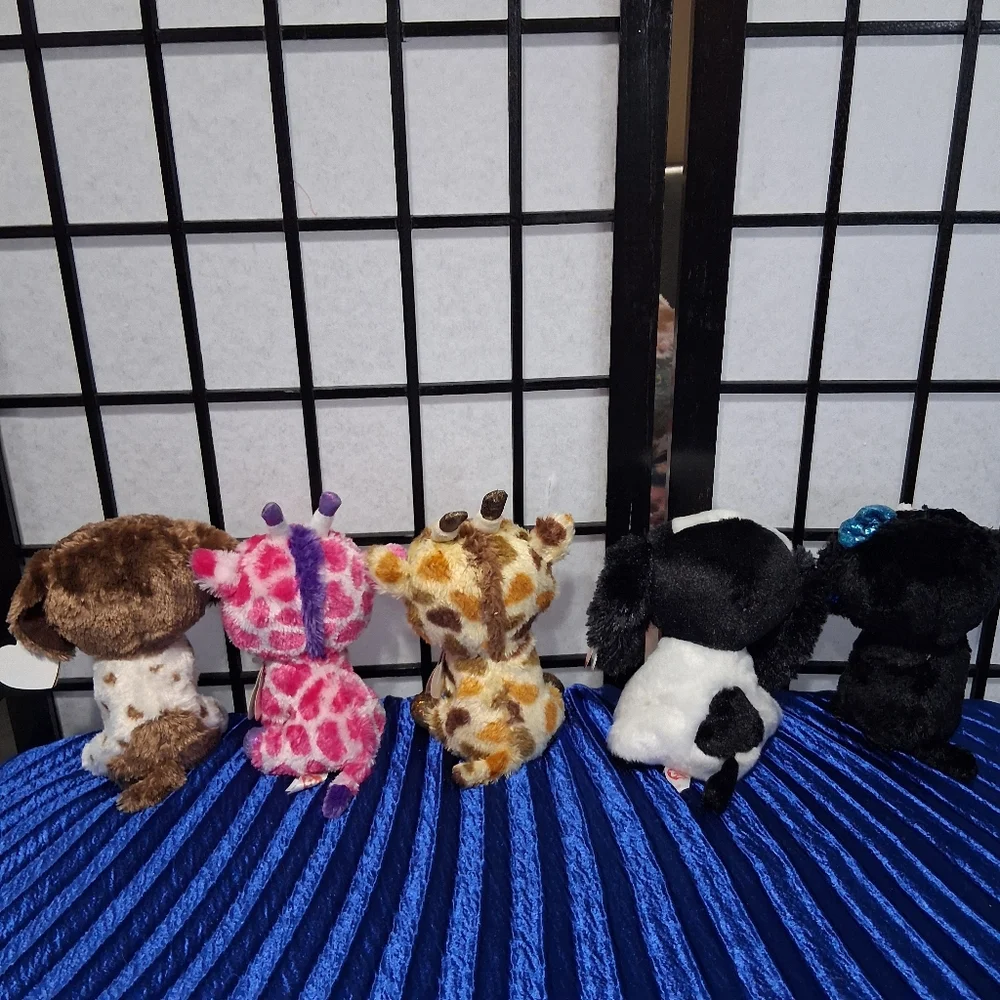 Set of 5 Colorful Plush Toys. Ty Beanie - Picture 10 of 15